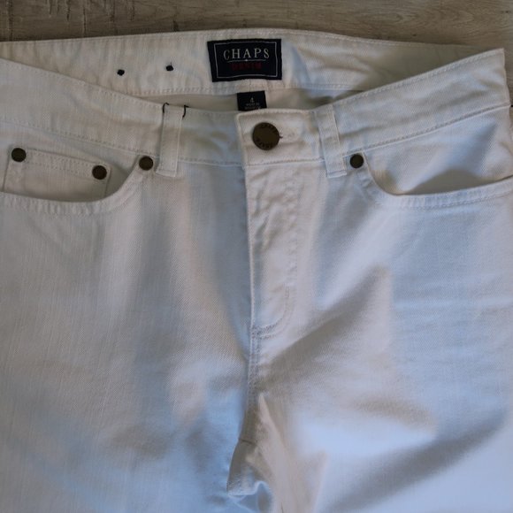 Chaps White Daniella Curvy Fit Straight Leg Jeans Size 4 - Picture 2 of 6